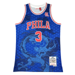 Баскетбольная джерси Allen Iverson Philadelphia 76ers Mitchell & Ness Hardwood Classics Asian Blue