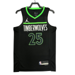 Баскетбольная джерси Derrick Rose Jordan Minnesota Timberwolves Statement Edition Swingman Black Green