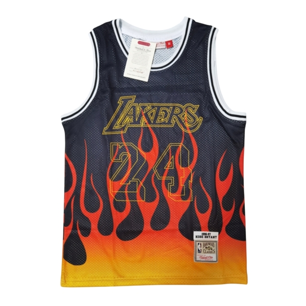 Огненная баскетбольная джерси Kobe Bryant 24
